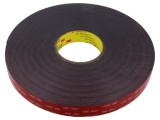 Bandă de fixare dublă 25mm x 33m, acril, neagră - 3M VHB 5952