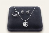 Cumpara ieftin Set Complet din Argint 925 , zIntertwined Hearts, , Colier, Cercei E i Inel cu Zirconii Pavate, 8g