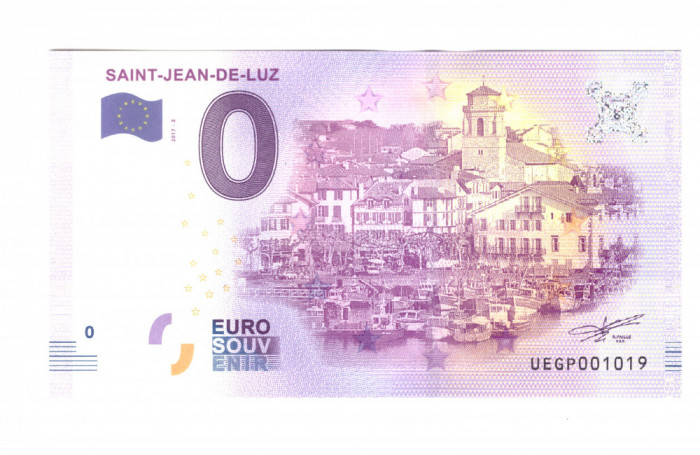 Bancnota suvenir Franta 0 euro Saint-Jean-de-Luz, 2017 - 2, UNC