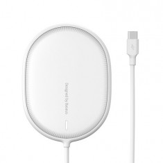 Baseus Light încărcător wireless cu inducție pentru iPhone 12, 15W (alb)