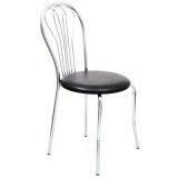 SCAUN VANESSA - CADRU CROM - IMITATIE PIELE - Roz 21896