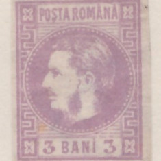 Romania 1868=CAROL CU FAVORITI,emisiunea a II-a,valori bani=Lp 22=3 bani violet