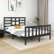 vidaXL Cadru de pat, negru, 140x190 cm, lemn masiv 3105909