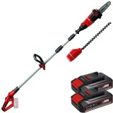 Einhell GE-HC 18 Li T PXC + Twinpack CB - Drujba 20 cm 3.76 m/s accesorii + Set 2 acumulatori Li-Ion 18 V 2.5 Ah
