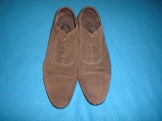 PANTOFI ZARA MARIMEA 44 DE PIELE INTOARSA ORIGINALI foto