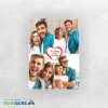 Tablou Personalizat cu 4 Poze &quot;Te Iubesc Enorm&quot;. Cadou Unic, Decoratiune Casa, Canvas pe Lemn