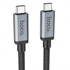 Cablu de Date Type-C la Type-C 100W, 5A, 4K 60Hz, 2m Hoco (US06) Negru
