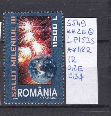 2001 Salut Mileniul III LP1539 MNH Pret 1+1 Lei foto