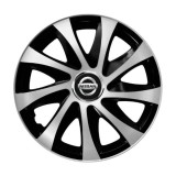 Cumpara ieftin Set 4 capace roti Drift exrta silver&amp;black R14 Compatibil Cu Nissan
