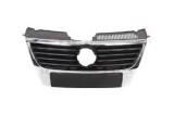 Grila radiator Vw Passat (B6 (3c)), 01.2005-07.2010, Cu Locas Pentru Emblema Model Mare, Negru, 3C0853651PWF; 8C0853651PWF, Rapid