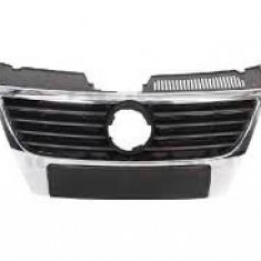 Grila radiator Vw Passat (B6 (3c)), 01.2005-07.2010, Cu Locas Pentru Emblema Model Mare, Negru, 3C0853651PWF; 8C0853651PWF