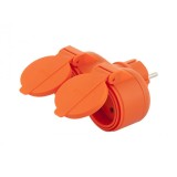 Dublu stecher rotund R-270P, Blow, 250 V/16 A, 10.5 x 65 x 95 mm, Portocaliu