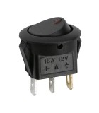 Interupator basculant 1 circuit 3 pini 12V 16A OFF-ON LED rosu cu, Oem