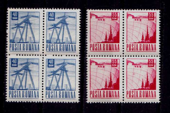 RO 1969 LP 691 &quot;Uzuale - electricitate&quot; , bloc de 4 , MNH