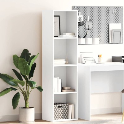 vidaXL Bibliotecă, alb, 40x30x152 cm, lemn prelucrat 857876 foto