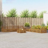 vidaXL Set de canapele de exterior 9 pcs natural Lemn Solid de Acacia 3373219