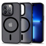 Husa Tech-Protect Magmat MagSafe pentru Apple iPhone 13 Pro Negru Mat, Silicon, Carcasa