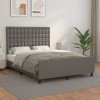 Gossi cadru de pat cu tablie, gri, 140x200 cm, piele ecologica