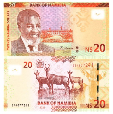 Namibia 20 Dolari 2022 P-17 UNC foto
