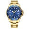 Tevise Ceas barbatesc de mana Clasic Mecanic Automatic Elegant Luxury Auriu Albastru