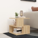 Masuta Laterala Gossi Stejar Sonoma 40x40x40 cm PAL 2 Rafturi