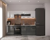 Bucatarie Daria Alb Antracit 240x60x200 cm