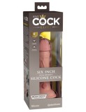 Dildo 53X 6&quot; Dual Density Silicone Cock Light