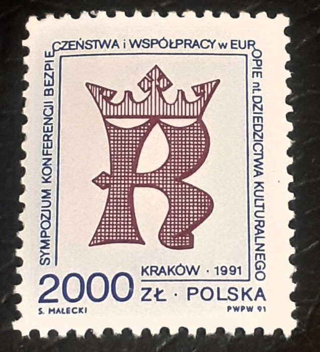 Polonia 1991 Conferinta pentru securitate 1v. Nestampilata