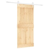 Cumpara ieftin Usa glisanta cu set feronerie, 90x210 cm, lemn masiv de pin