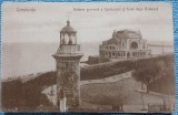 Carte postala, Constanta, Vedere generala a Cazinoului si Farul de pe bulevard, 1925