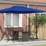Umbrela Terasă vidaXL, 3m, Aluminiu, Poliester, Albastru Azur, Protecție UV, Reglabilă, Exterior