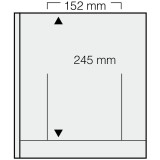 Set 5 folii pentru timbre, D-Blank Special 517PA, cu 1 buzunar de 245 x 152 mm