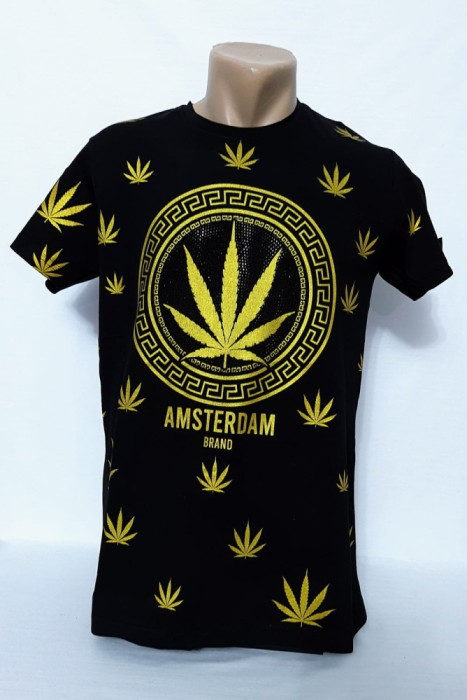 Tricou bărbați cu frunză - XL