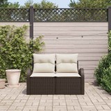 VidaXL Canapea de grădină cu pernă Maro 124 x 62 x 69cm poliratan 42006733