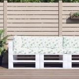 vidaXL Perne pentru paleți, 3 buc., model de frunze, țesătură oxford 360962