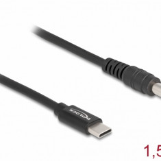 Cablu de alimentare laptop USB type C la DC 5.5 x 2.1 mm 20V/3A 1.5m, Delock 87977