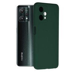 Husa soft edge compatibila cu realme 9 5g, realme 9 pro, antiamprenta, interior microfibra, camera extra pro, verde