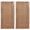 Jaluzele din bambus tip rulou, 2 buc., maro, 150 x 220 cm