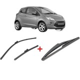Cumpara ieftin Set 3 stergatoare FORD KA (RU8) 2008 - 2016, pentru parbriz si luneta, Valeo Silencio