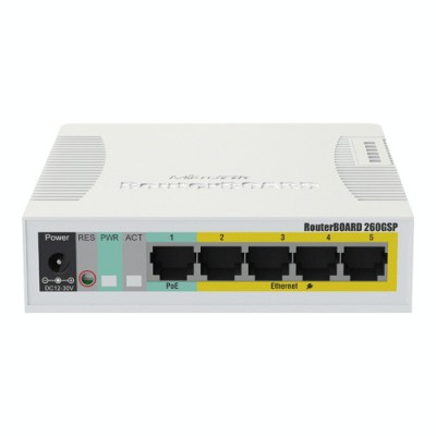 Cloud Smart Switch 5 x Gigabit (4 x PoE), 1 x SFP - Mikrotik CSS106-1G-4P-1S SafetyGuard Surveillance foto