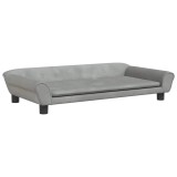 Cumpara ieftin Canapea pentru copii, gri deschis, 100x50x26 cm, catifea