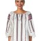 Bluza dama DEC alb/rosu bordo marimea S