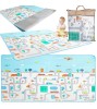 Covoras educativ din spuma pentru copii, model oras, 180x200cm
