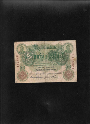Rar! Germania 50 mark marci 1908! seria1523851 foto