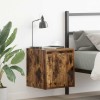 Gossi noptiere montate pe perete 2 buc stejar afumat 38x34x40 cm