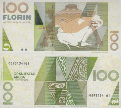 ARUBA █ bancnota █ 100 Florin █ 2012 █ P-19c █ UNC █ necirculata foto