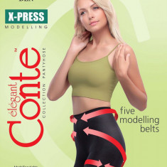 Ciorap Modelator cu Efect de Push-Up X-press 20 Den - Mocca, 4-L Standard