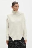 Answear Lab pulover femei, culoarea bej, cu guler