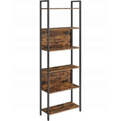 Raft depozitare, Artool, pal, otel, 6 polite, maro rustic si negru, max 23 kg, 60x24x186 cm GartenVIP DiyLine foto