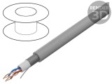 Cablu Microfon Gri OFC 2x2x0.22mm&sup2; -15&divide;70&deg;C